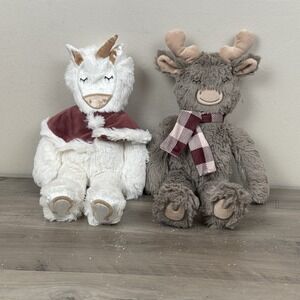 Slumberkins Lot Of 2 Unicorn & Moose Kin Plush Stuffed Animal Holiday‎ 2022